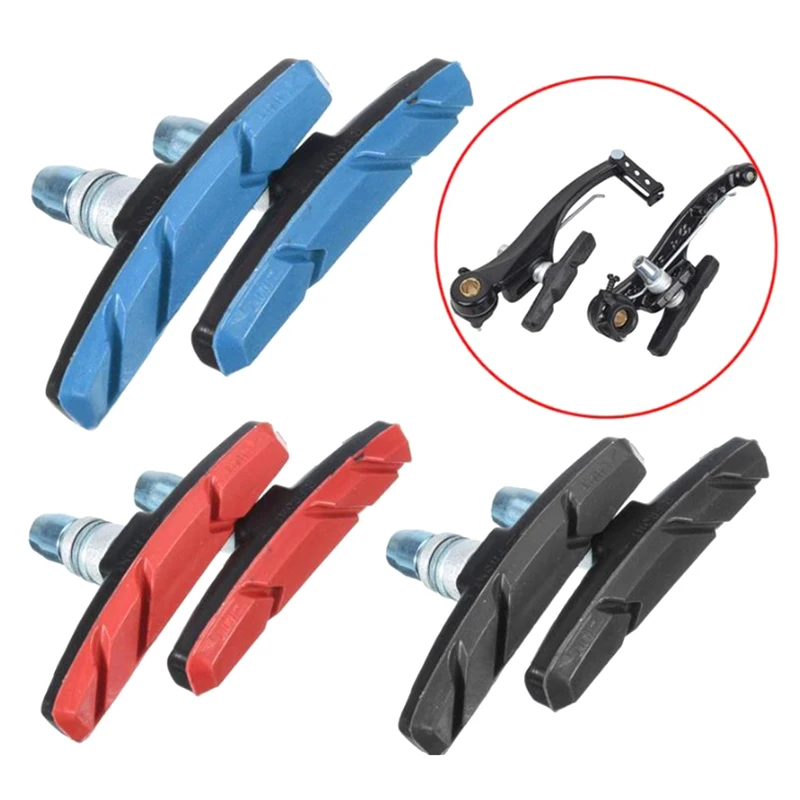 

3 Pairs Of Bicycle Silent Brake Leather Tricolor Brake Leather Bicycle Accessories