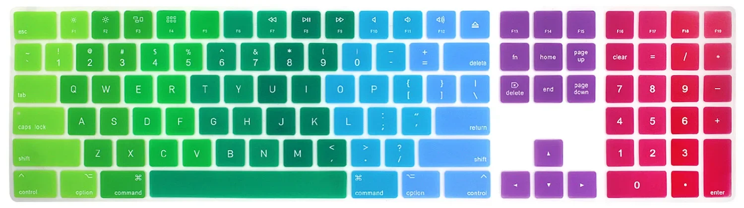 Premium Keyboard Skin for Apple Magic Keyboard with Numeric Pad - US English Layout