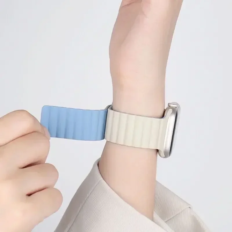 حزام مغناطيسي لساعة أبل 46 مللي متر 45 مللي متر ال...