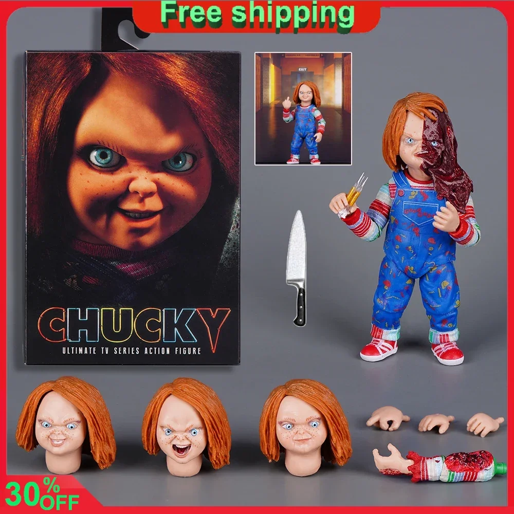 

12cm Child's Play Anime Figure Chucky Horror Ghost Doll Doll Model Colletion Movable Chucky Christmas New Year's Doll Gift Toys
