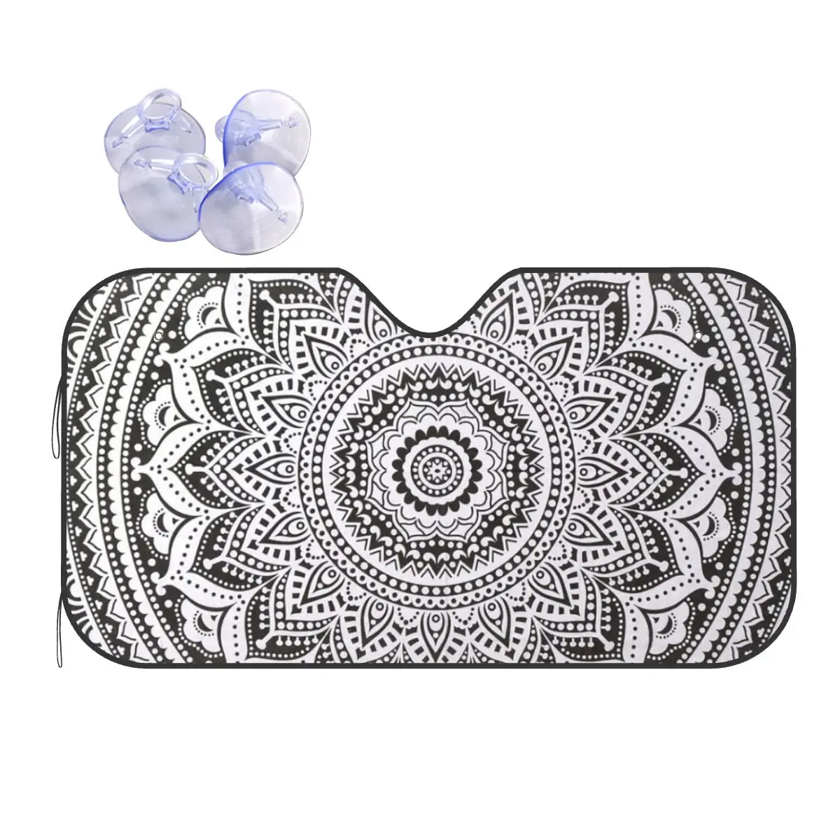 

Boho Mandala Pattern Sunshade Windscreen Bohemian Novelty Car Front Window Visor 76x140cm Sunshade Visor Car-covers
