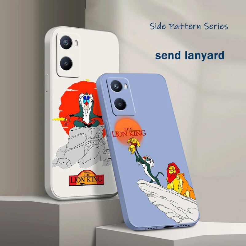 

Disney The Lion King For OPPO A98 A96 A94 A93 A77S A76 A74 A73 A72 A57E S A56S Liquid Rope Silicone Phone Case
