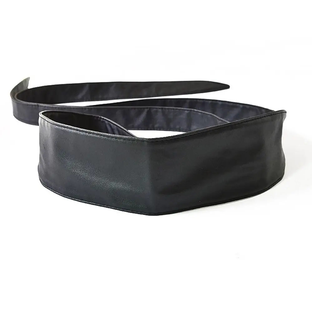 Luxury Slim Fit Simple Wrap Bowknot Leather Belt Ladies Dress Cummerbands Wide Waist Band Corset Waistband
