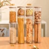 Storage Containers with Lids,Clear Food Jars Fits for Pantry,Coffee Bar,Airtight Canisters for Organizer Pasta,Sugar,Coffee Bean 3