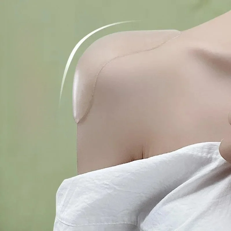 실리콘 어깨 패드 유니섹스 보이지 않는 직각 어깨 패드 자체 접착식 미끄럼 방지 좁은 어깨 스티커 가정용