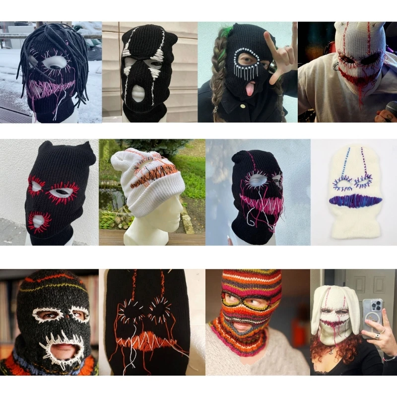 Halloween-Balaclava-Knitted-Balaclava-Distressed-Scary-Balaclava-Funny ...