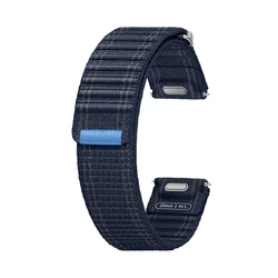 Reflective Yarn Fabric Nylon Watch Strap - Woven Bracelet for M L (Blue)