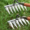 Metal Weeding Hoe Rake Stainless Steel Garden Weeders Grass Rooting Loose Soil Hand Weeding Removal Puller Gardening Tools 3