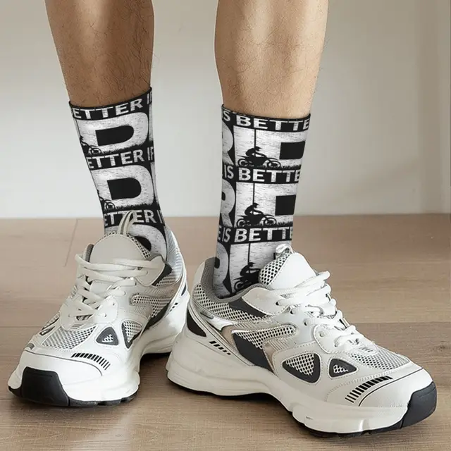 Funny Crazy Compression Dirtbikes Lovers S Sock