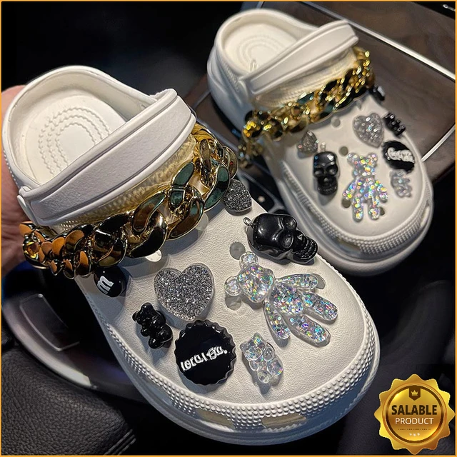 Luxury Rhinestone Pearl Croc Charms Designer DIY Gem Shoes Decaration Charm  for Croc Clogs Kids Women Girls Gifts - AliExpress