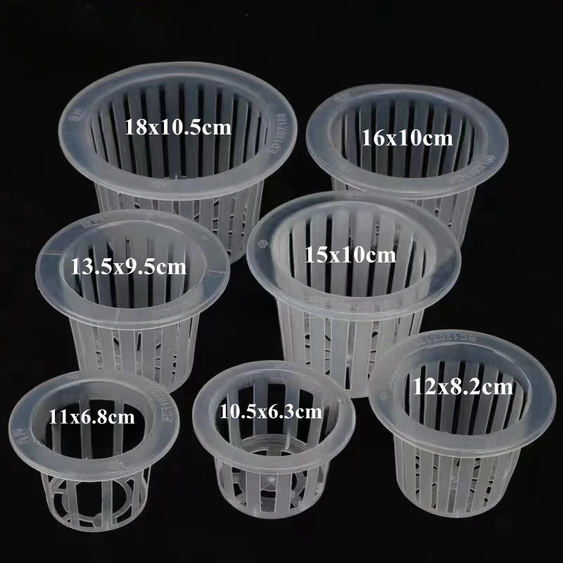 5 pcs Hydroponic Planting Basket Air Permeable Seedling Raising Basin Plastic Planting Mesh Pots Garden Vegetable Soilless Grow