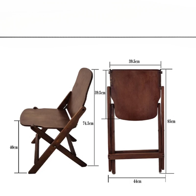 Vintage Solid Wood Living Room Chair Durable Painted Folding Seat Cafe and Dessert Chair Sturdy Home Furniture for Indoor Use