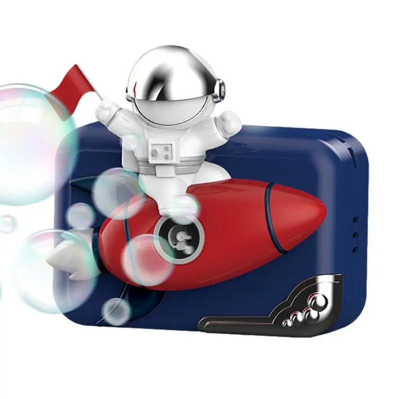 

Camera Shaped Bubble Machine Fully Automatic Bubble Maker Electric Astronaut Design Sound And Light Handheld Bubble Maker