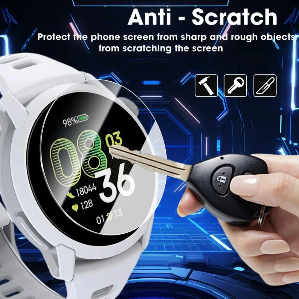 4-Pack Tempered Glass Screen Protector for Easy Installation, Anti-Scratch Positioning Films for Smartwatches