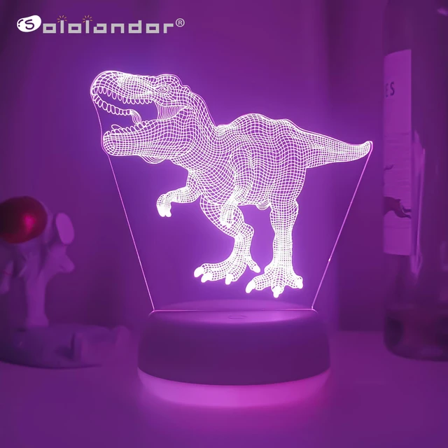 Veilleuse dinosaure, guirlande lumineuse de 10 LED • Veilleuse