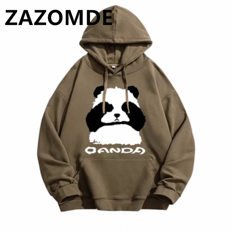 

ZAZOMDE Winter Cartoon Panda Hoodie Fashion Men Casual Pullover Hooded Autumn Sweatshirt Couple Pullover Hoody Street Wear Tops