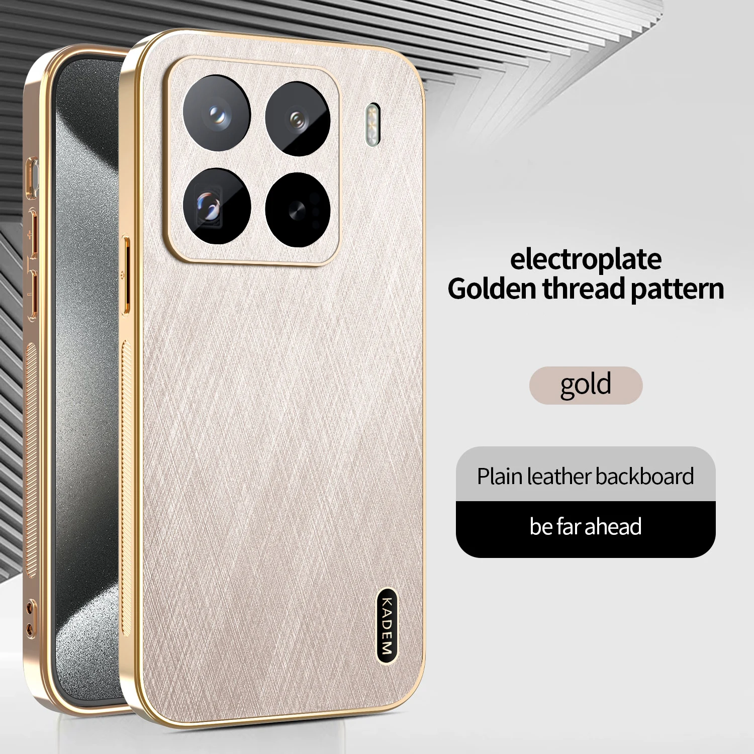 Luxury Magnetic Electroplating Gold Silk Pattern Anti-Fall Case - Shockproof Cover