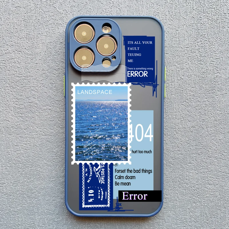 Handy hülle für iPhone 15 13 12 11 Pro max x xr xs 7 8 14 plus se Mode Stempel Landschaft Kamera Schutz stoß feste Schale – Detail 5