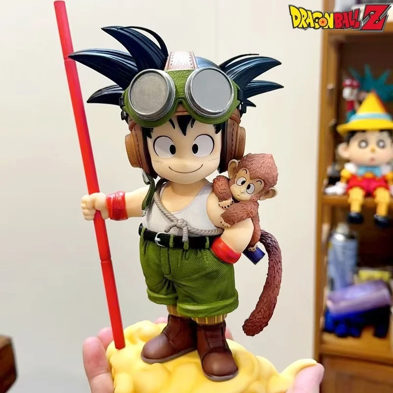 

2024 New Anime Dragon Ball 26cm Son Goku Figure With Monkey Kid Goku Action Figure Pvc Statue Collection Model Toys Xmas Gifts