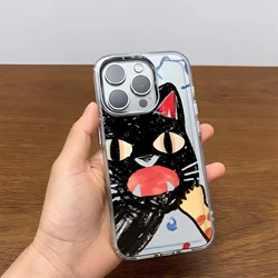 Charming Angry Black Cat Transparent Phone Case - Soft Silicone TPU Back Cover - Pixel 9A 5G (LYK - 306LY250802401)