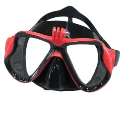 Premium Snorkeling and Diving Mask for Water Sports Enthusiasts (Red black)