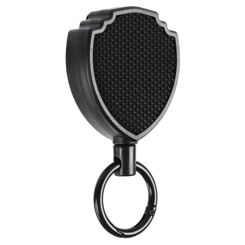 Retractable Key Ring Anti-theft Metal Easy-to-pull Buckle Rope Elastic Keychain Sporty Anti Lost Yoyo Ski Pass ID Card