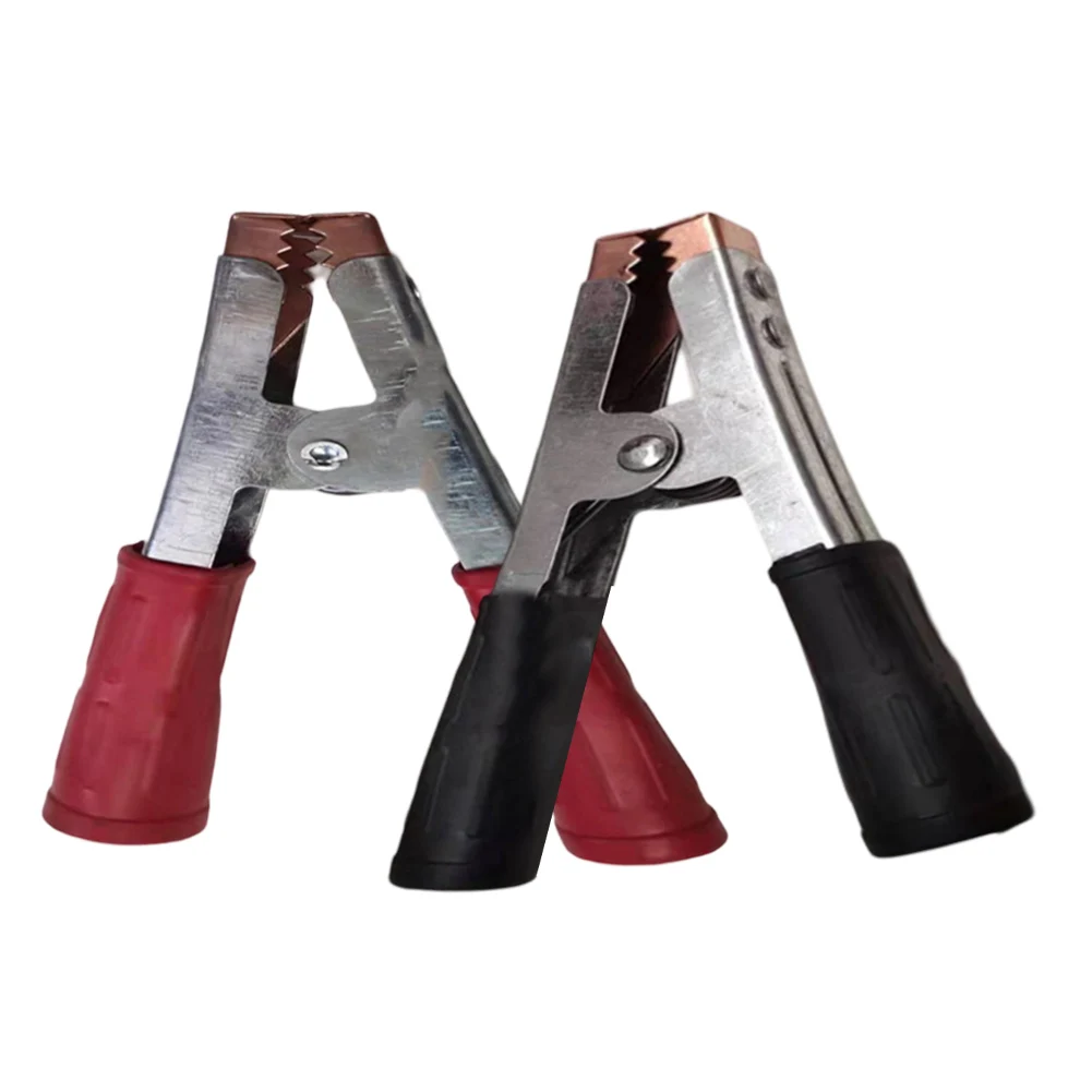 

Toothed Battery Clamp Wire Car Battery Clamp Charging Clamp Car Accessories Iron Plated Copper Covered With Rubber