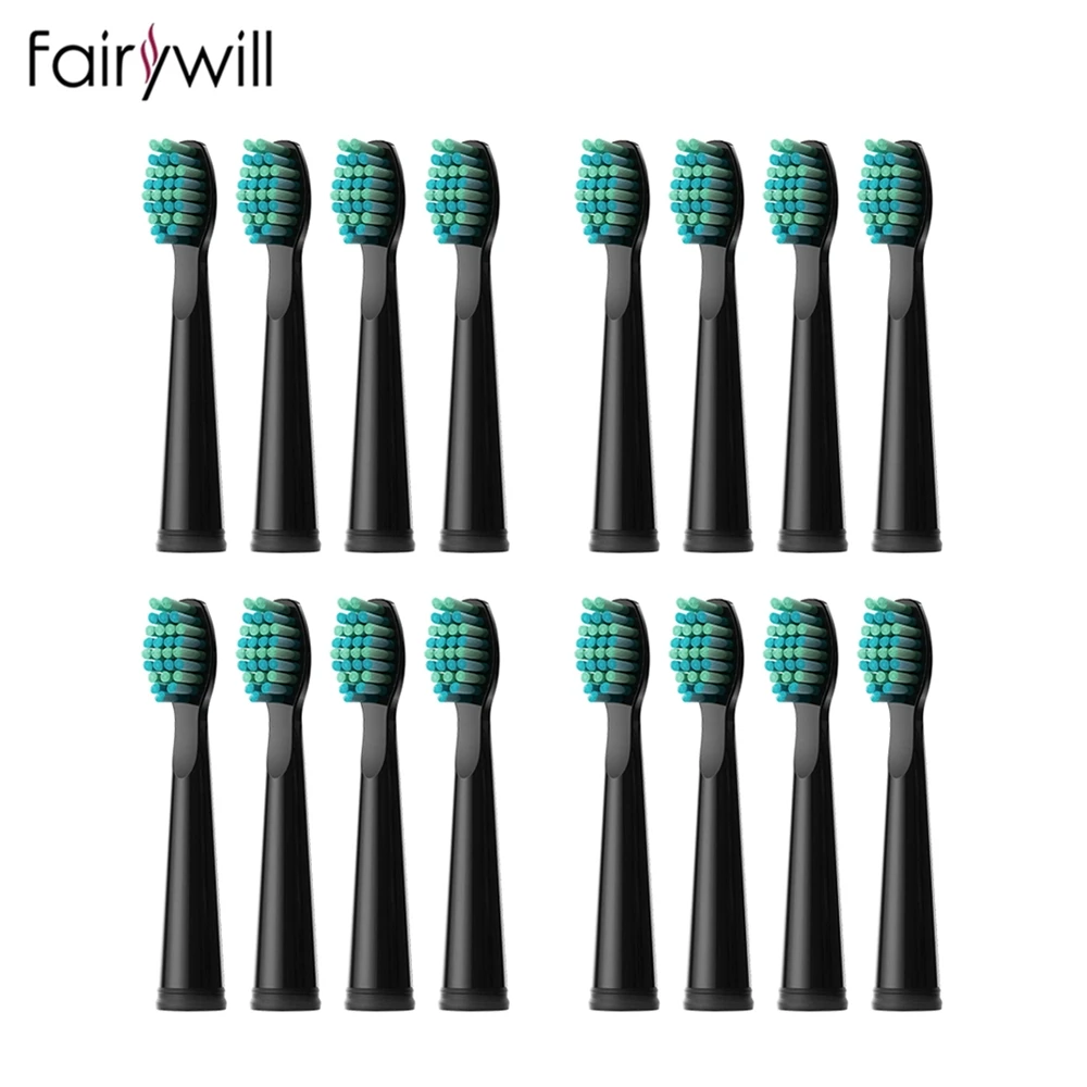 Fairywill Toothbrushes Replacement Heads 4pcs 8 pcs 16 pcs Electric Toothbrush Sets for FW-507 FW-508 FW-917 Head Toothbrush 5pcs professional bit copper iron tips sets soldering tip replacement solder heads welding tip tool solder irons bits