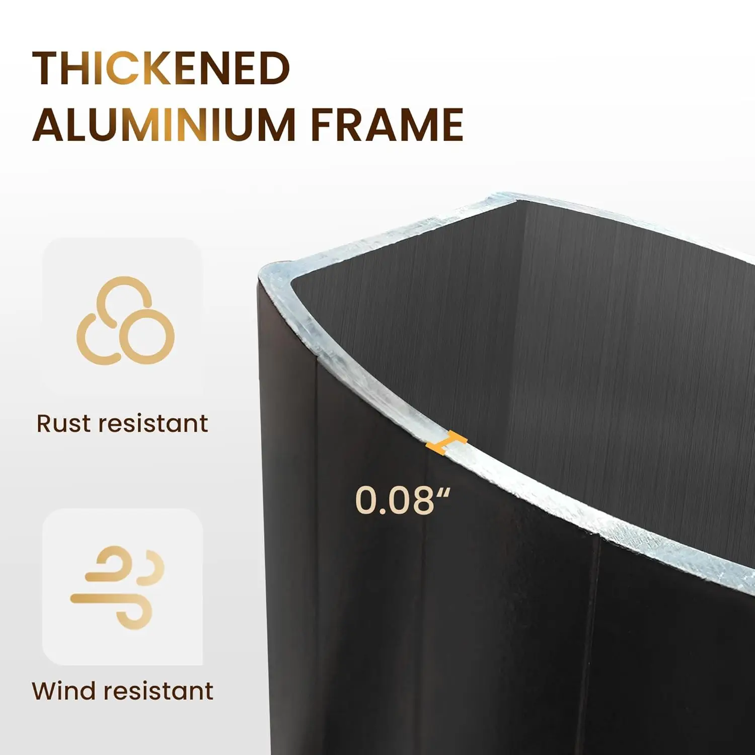 10 X 13 FT Cantilever Patio Umbrella with Base 6