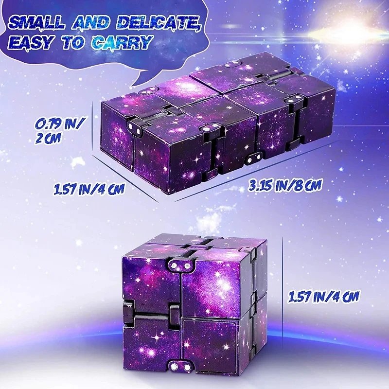 Antistress Infinity Cube Flip Adhd Toys Anxiety Toy Fingertips for Game Puzzle Magic Finger Fidget Autism Hand Gifts Children