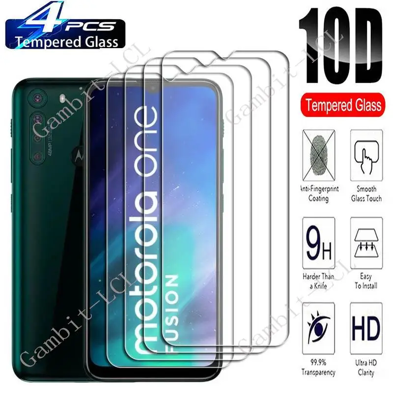 

4 шт., защитное закаленное стекло для Motorola One Fusion 6,5 дюйма