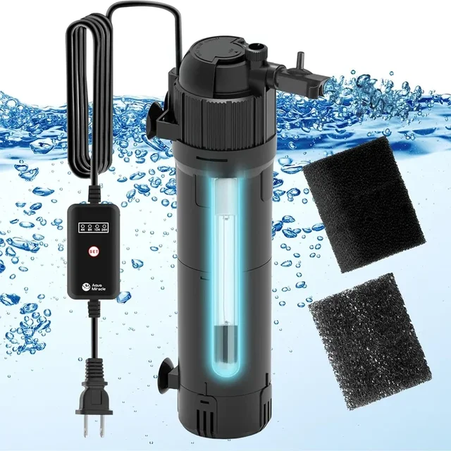 Aquarium UV Sterilizing Filter Fish Tank 5-In-1 Silent Water Pump Aquarium Multi-function Filter Fish Tank Cleaning 2