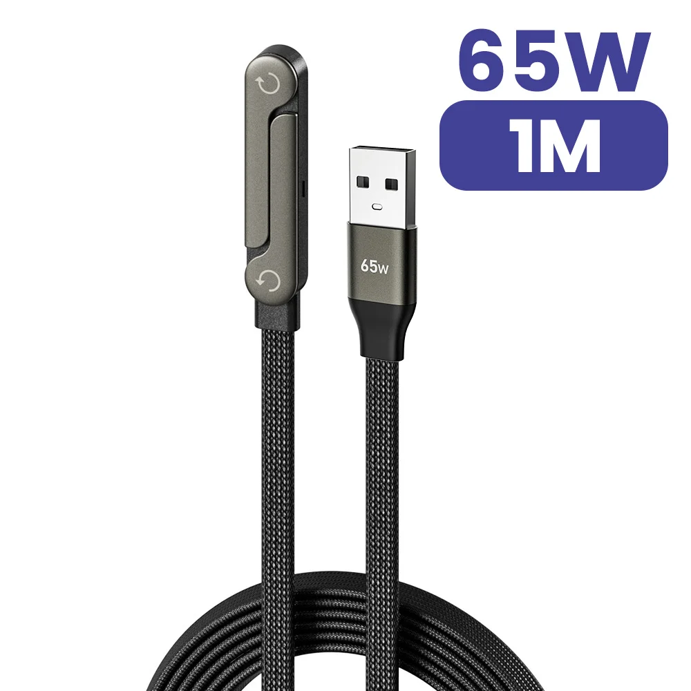 240W Elbow USB-C to USB-C PD Fast Charging Cable with Phone Stand