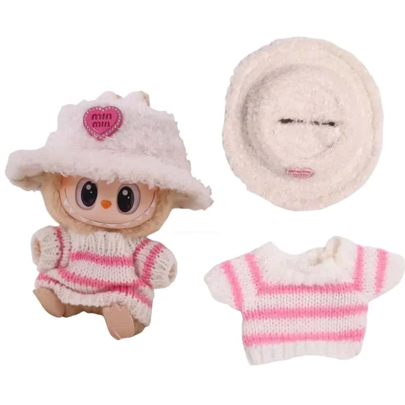 Ropa para muñeca Labubu, conjunto de falda con nudo Hu Die, accorios de ropa para muñecas