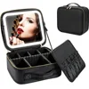 Smart LED Cosmetic Case with Mirror Cosmetic Bag Travel Makeup Bags for Women Fashion Portable Storage Bag Travel Makeup Bags 1