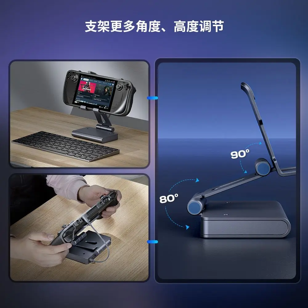 6 IN 1 Docking Station For ROG ALLY SteamDeck Game Console AOKZOE