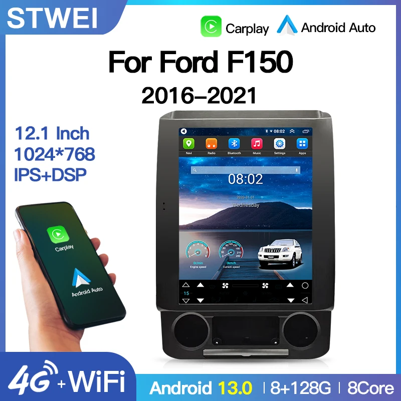 

12.1 Inch Android13 Car Radio For Ford F150 F-150 2016-2021 Multimedia Player GPS Navigation Head Stereo Video Autoradio Carplay