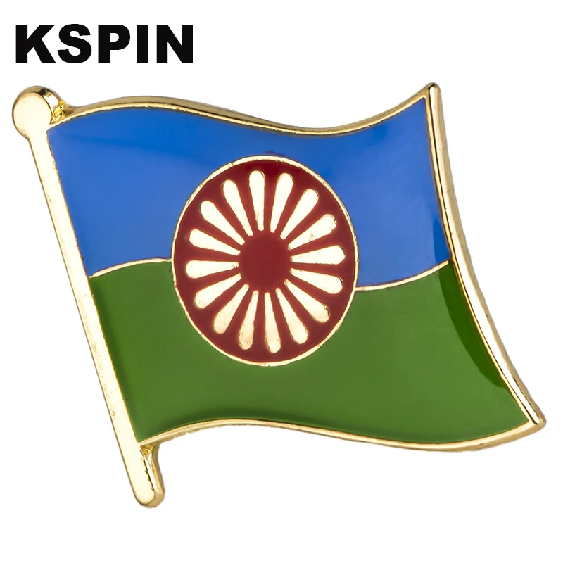 Gypsy Flag Romani Peoples Flag Badge Lapel Pin Brooch Lapel Pins Badges on Backpack Pin Brooch