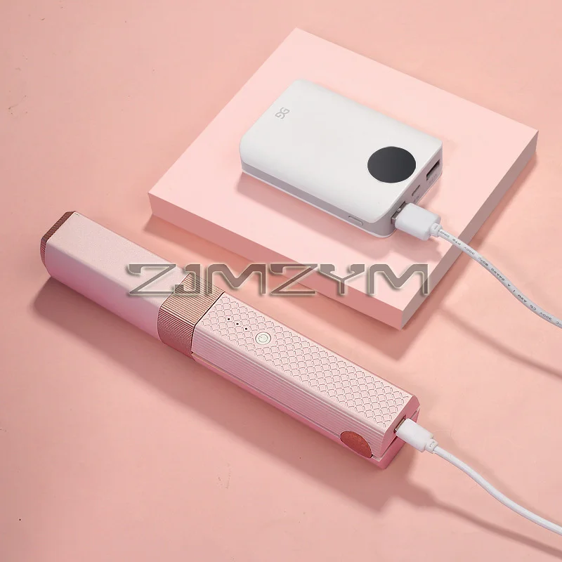 Mini Hair Straightener Automatic Hair Curler Portable Flat Dry Curling Iron Rechargeable Wireless Styling Tools