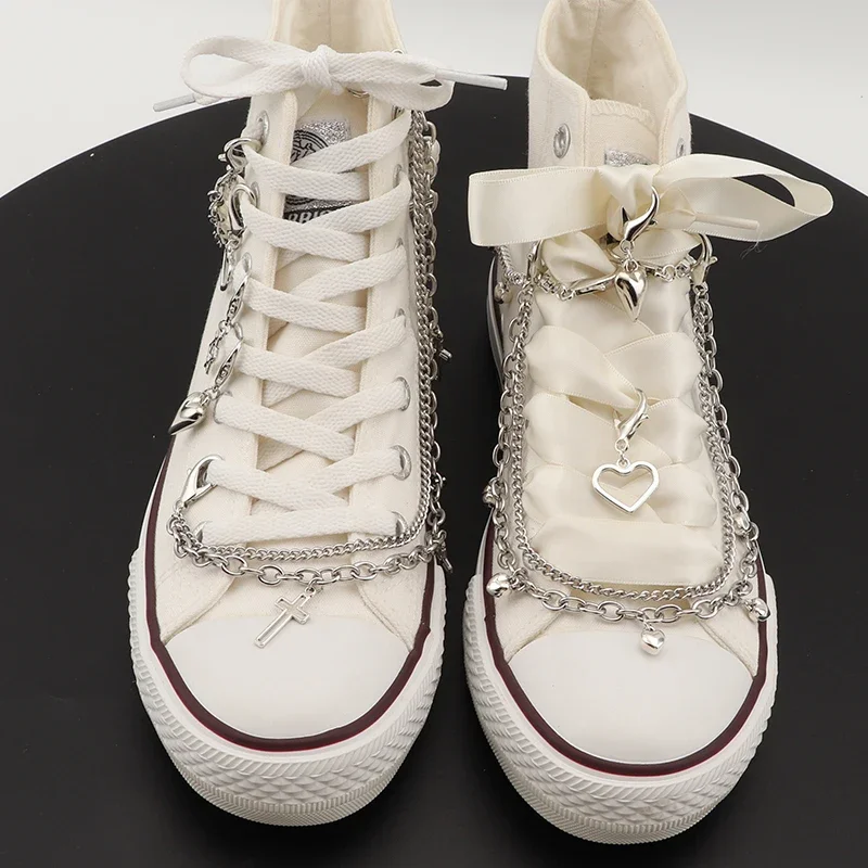 Bling drahokamu bota běžící pás boty okouzluje nerez ocel bota dekorace dutý hvězda milovat přívěsek perla dvojitý vrstva sladké hustý