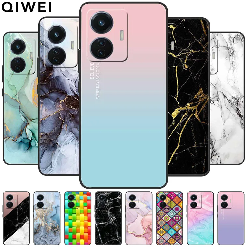 Elegant Marble Soft Silicone TPU Back Case - Shockproof Phone Cover