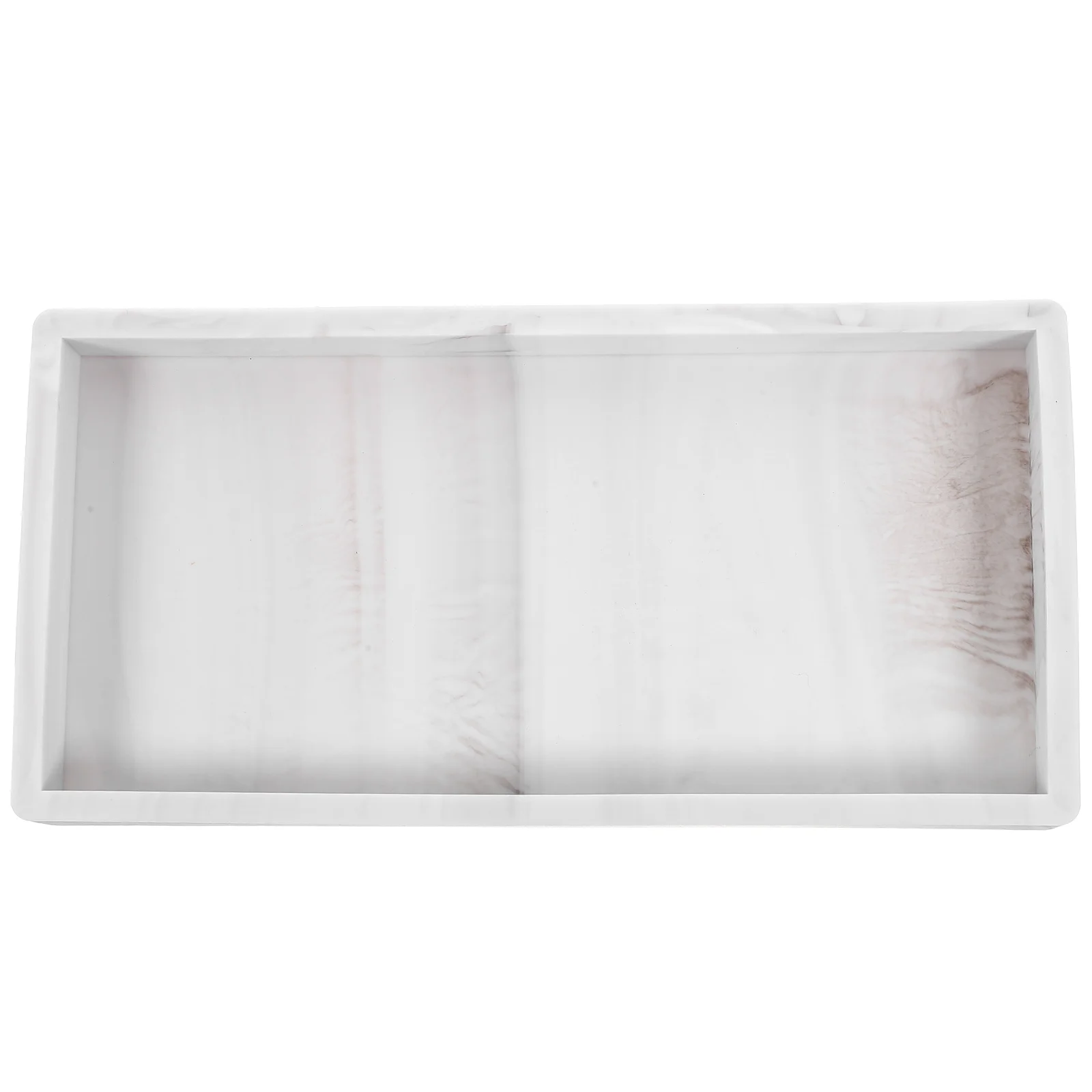 White Marble Silicone Bathroom Storage Tray Vanity Counter Decorative Kitchen Sink Soap Bottle ganizer Trays For Garden Storage 6