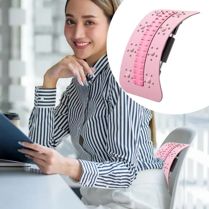 Back Cracker Support Spine Lumbar Cracker Board Adjustable Lumbar Support Back Massager Cracking Device Posture Corrector