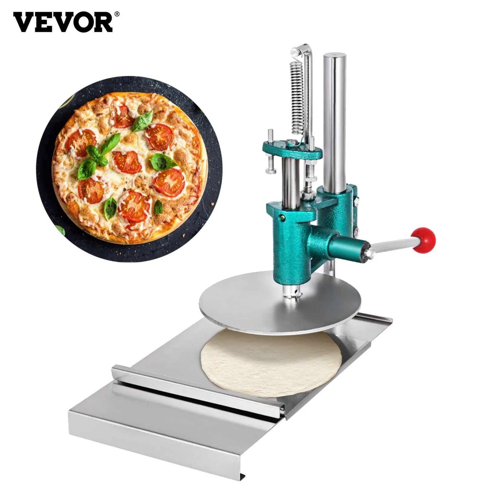 

VEVOR 7.8'' Big Roller Dough Sheeter Pasta Maker Household Pizza Dough Manual Pastry Press Machine