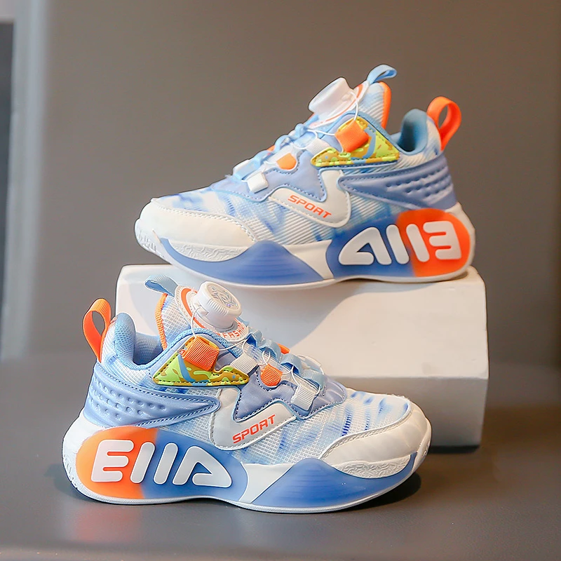 Children's Sneakers Rotary Buckle Flat Non-slip Boys Girls Casual Shoes Four Seasons Models Students Kids Shoes sports shoes kids sneakers kids shoes kids sports shoes kids flats