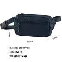 Mini sac à bandoulière polyvalent à la mode, sac de poitrine Portable pour Fitness, pour hommes et femmes, matériau en Nylon 4