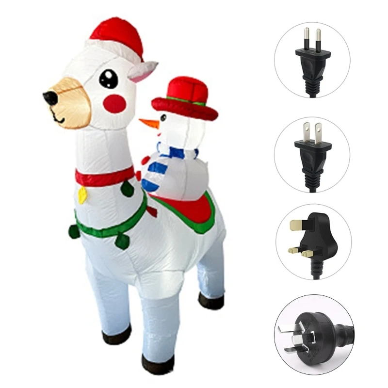 

70'' Inflatable Christmas Decoration Outdoor Reindeer Snowman Lawn Yard Garden Lights Inflatable Snowman with Light K1KC