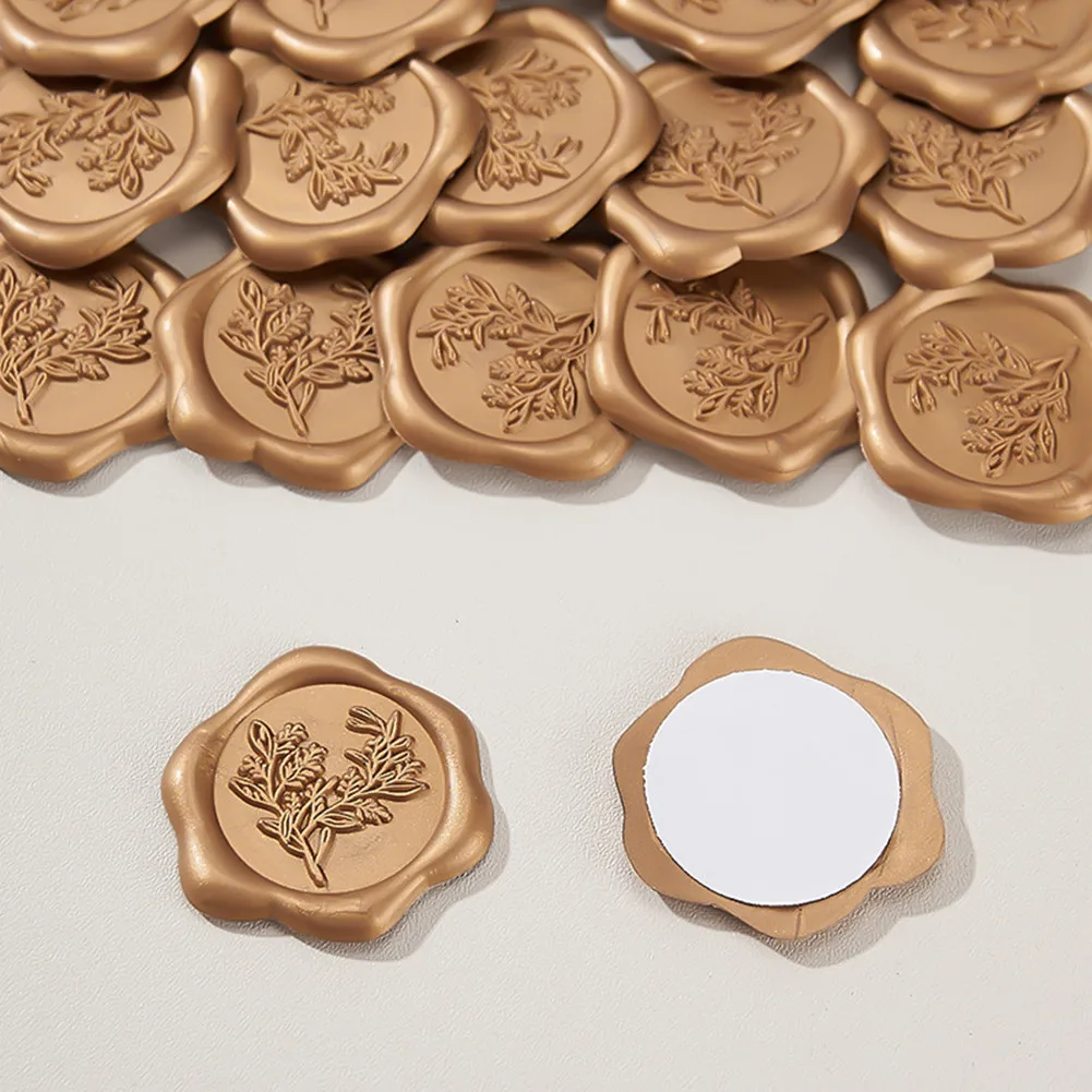 Wax Seal Stickers Wedding Invitation Envelope Seal Stickers Embossed Classic Decorative Sticker For Wedding Christmas 100Pcs