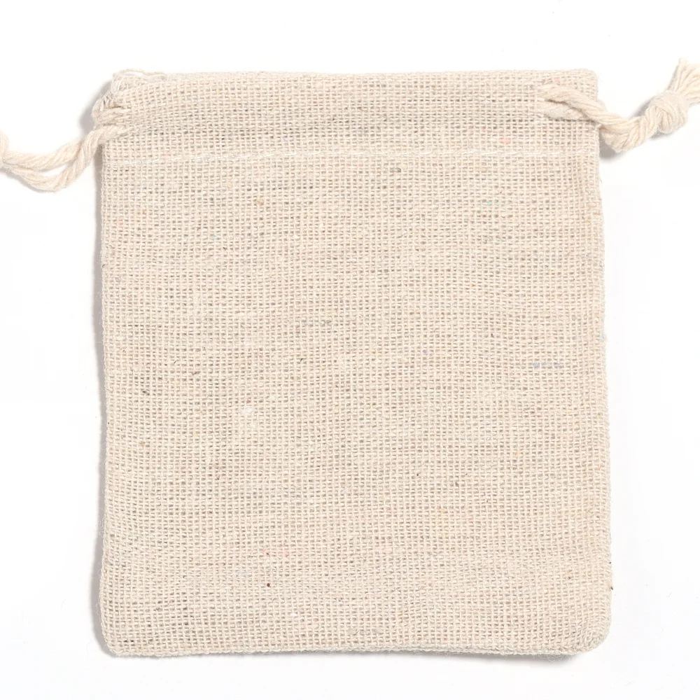 10 Teile/los Leinen Kordelzug Taschen Mehrere Größen Münze Geld Kartenhalter Geschenk Schmuck Beutel Kosmetik Waschen Aufbewahrungstasche – Detail 1