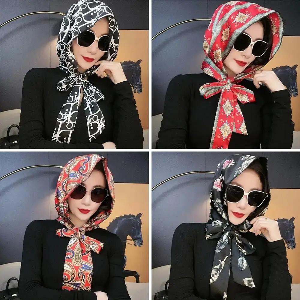 

Sun-Resistant Muslim Turban Fashion Simulation Silk Breathable Headscarf Soft Hijab Cap Women